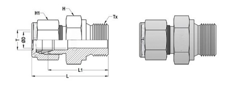 Male Connector Dimensions